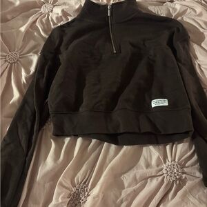 Brown Quarter-Zip Pullover